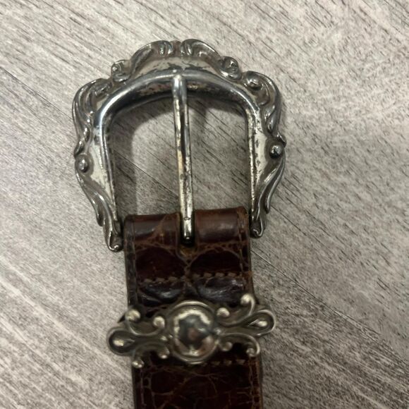 Brighton Women's Brown and Silver Belt - Picture 5 of 7